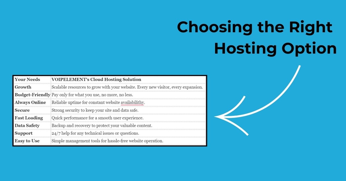 Choosing the Right Hosting Option